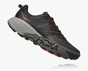 Hoka One One Men's Speedgoat 4 Wide Trail Shoes Grey/Black Sale Online [NDWSZ-3915]